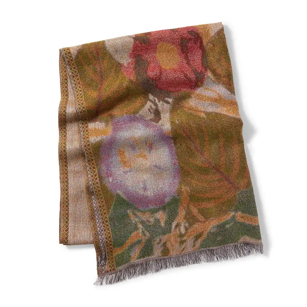 The Metropolitan Museum Of Art Louis C. Tiffany Morning Glories Wool-Blend Shawl 5 The Metropolitan Museum Of Art Louis C. Tiffany Morning Glories Wool-Blend Shawl - Image 3