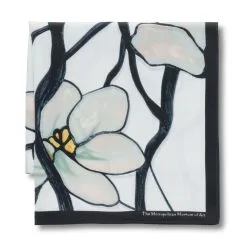 Outlet Rings Store -Outlet Rings Store louis c tiffany white magnolia oblong silk scarf 1