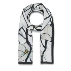 Outlet Rings Store 12 The Metropolitan Museum Of Art Louis C. Tiffany White Magnolia Oblong Silk Scarf