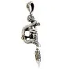 Bikerringshop Sugar Skull Snake Tattoo Machine Gun Pendant -Outlet Rings Store machine gun pendant 3