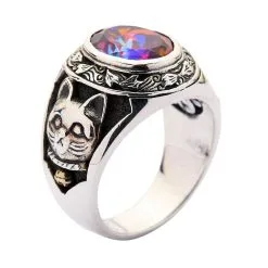 Bikerringshop Sterling Silver Japanese Fortune Maneki-Neko Cat Ring -Outlet Rings Store maneki neko cat ring 12
