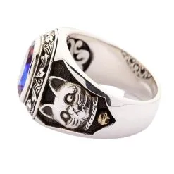 Bikerringshop Sterling Silver Japanese Fortune Maneki-Neko Cat Ring -Outlet Rings Store maneki neko cat ring 4