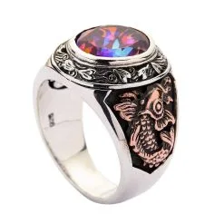 Bikerringshop Sterling Silver Japanese Fortune Maneki-Neko Cat Ring -Outlet Rings Store maneki neko cat ring 9