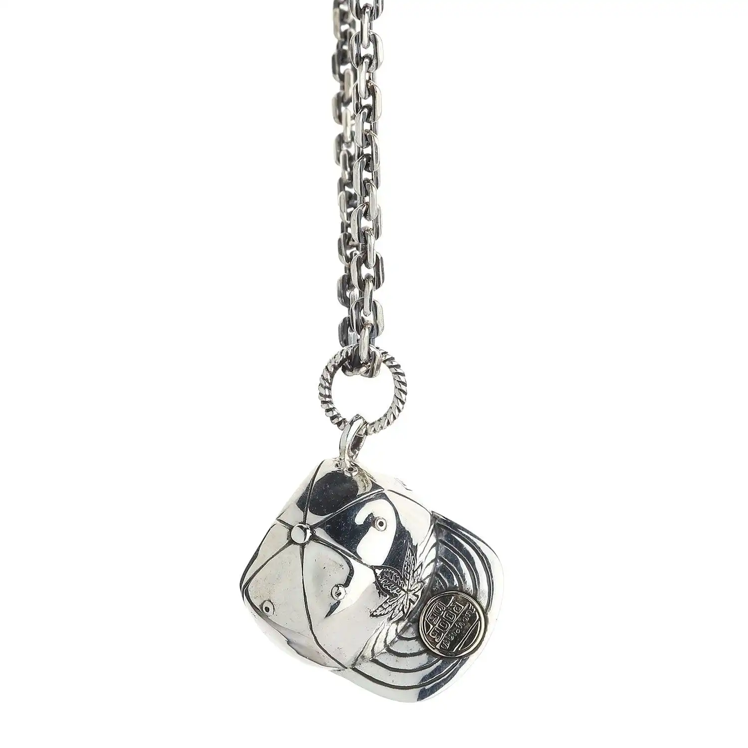 Bikerringshop Sterling Silver Marijuana Leaf Cap Pendant 10 Bikerringshop Sterling Silver Marijuana Leaf Cap Pendant - Image 8