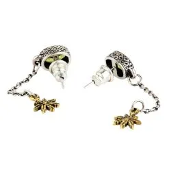 Bikerringshop Sterling Silver Marijuana Leaf Stud Earrings -Outlet Rings Store marijuana leaf earrings 4