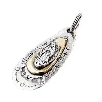 Bikerringshop Sterling Silver Mary Angel Pendant 8 Bikerringshop Sterling Silver Mary Angel Pendant - Image 6