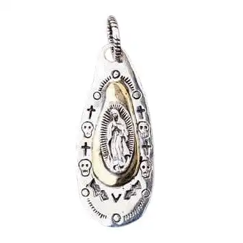 Bikerringshop Sterling Silver Mary Angel Pendant 6 Bikerringshop Sterling Silver Mary Angel Pendant - Image 4