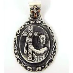 Bikerringshop Sterling Silver Diamond Cross Mary Pendants -Outlet Rings Store mary pendants 6