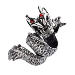 Bikerringshop Massive Red Eye Dragon Sterling Silver Ring 23 Bikerringshop Massive Red Eye Dragon Sterling Silver Ring -Outlet Rings Store massive red eye dragon ring 10