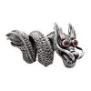 Bikerringshop Massive Red Eye Dragon Sterling Silver Ring 1 Bikerringshop Massive Red Eye Dragon Sterling Silver Ring -Outlet Rings Store massive red eye dragon ring