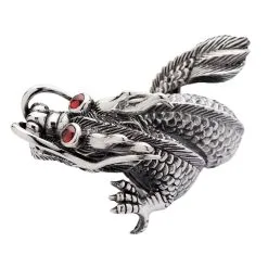 Bikerringshop Massive Red Eye Dragon Sterling Silver Ring 17 Bikerringshop Massive Red Eye Dragon Sterling Silver Ring -Outlet Rings Store massive red eye dragon ring 4