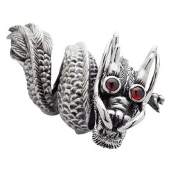 Bikerringshop Massive Red Eye Dragon Sterling Silver Ring 19 Bikerringshop Massive Red Eye Dragon Sterling Silver Ring -Outlet Rings Store massive red eye dragon ring 8