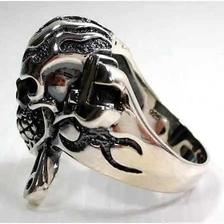 Bikerringshop Mechanic Wrench Cross Skull Ring 5 Bikerringshop Mechanic Wrench Cross Skull Ring - Image 3