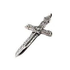 Bikerringshop Sterling Silver Warrior Sword Pendant -Outlet Rings Store medieval sword pendant 3