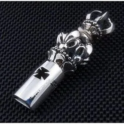 Bikerringshop Sterling Silver Medieval Whistle Pendant