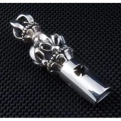 Bikerringshop Sterling Silver Medieval Whistle Pendant -Outlet Rings Store medieval whistle pendant 7