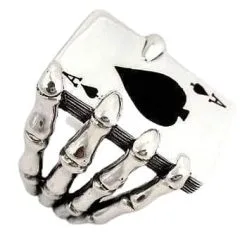 Bikerringshop 925 Sterling Silver Mens Craw Spade Gothic Rings -Outlet Rings Store mens craw spade gothic rings 5
