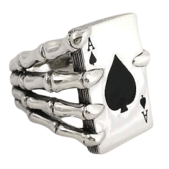 Bikerringshop 925 Sterling Silver Mens Craw Spade Gothic Rings -Outlet Rings Store mens craw spade gothic rings 8