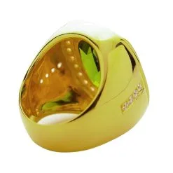 Bikerringshop Mens Huge Natural Green Peridot Ring -Outlet Rings Store mens peridot ring 4