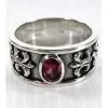 Bikerringshop Sterling Silver Mens Ruby Rings -Outlet Rings Store mens ruby rings