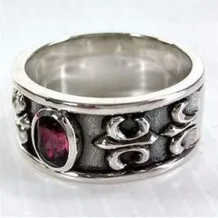Bikerringshop Sterling Silver Mens Ruby Rings -Outlet Rings Store mens ruby rings 5