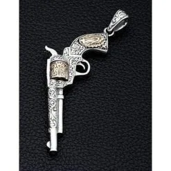 Bikerringshop Mexican Gun Sterling Silver Pendants 21 Bikerringshop Mexican Gun Sterling Silver Pendants -Outlet Rings Store mexican gun pendants 10