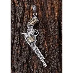 Bikerringshop Mexican Gun Sterling Silver Pendants