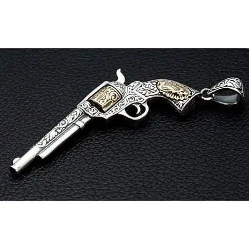 Bikerringshop Mexican Gun Sterling Silver Pendants 6 Bikerringshop Mexican Gun Sterling Silver Pendants - Image 4