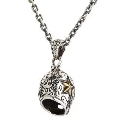 Bikerringshop Sterling Silver Brass Mexican Mask Pendant Necklace -Outlet Rings Store mexican mask necklace 6