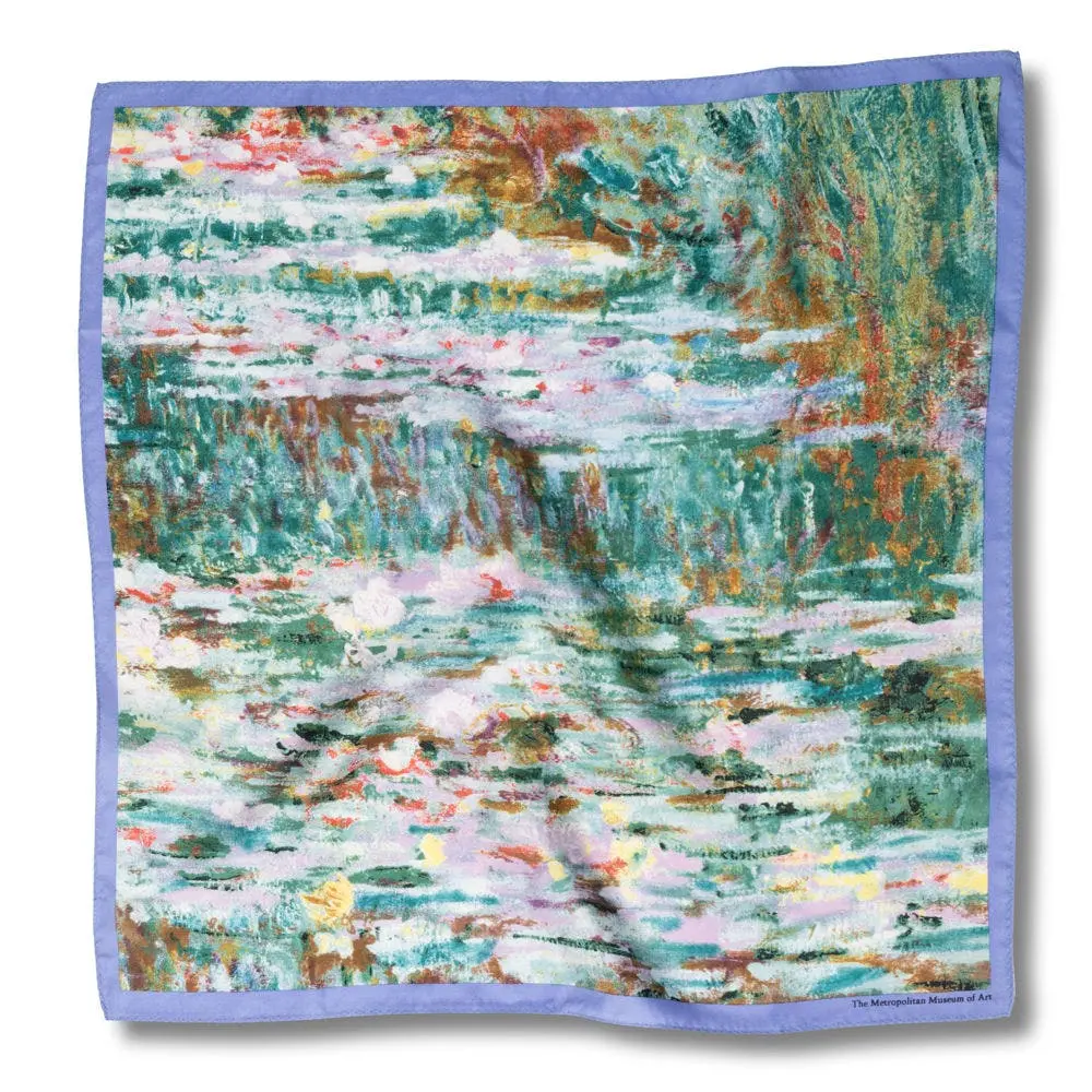 The Metropolitan Museum Of Art Monet Bridge And Water Lilies Silk Neckerchief 3 The Metropolitan Museum Of Art Monet Bridge And Water Lilies Silk Neckerchief