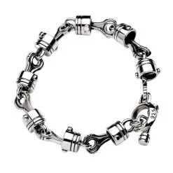 Bikerringshop Sterling Silver Motorcycle Piston Biker Bracelet 22 Bikerringshop Sterling Silver Motorcycle Piston Biker Bracelet -Outlet Rings Store motorcycle piston bracelet 13