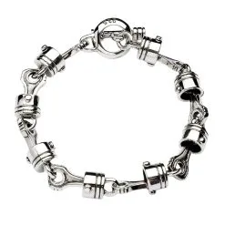 Bikerringshop Sterling Silver Motorcycle Piston Biker Bracelet 27 Bikerringshop Sterling Silver Motorcycle Piston Biker Bracelet -Outlet Rings Store motorcycle piston bracelet 2