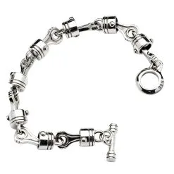 Bikerringshop Sterling Silver Motorcycle Piston Biker Bracelet 18 Bikerringshop Sterling Silver Motorcycle Piston Biker Bracelet -Outlet Rings Store motorcycle piston bracelet 5