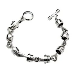 Bikerringshop Sterling Silver Motorcycle Piston Biker Bracelet 19 Bikerringshop Sterling Silver Motorcycle Piston Biker Bracelet -Outlet Rings Store motorcycle piston bracelet 7