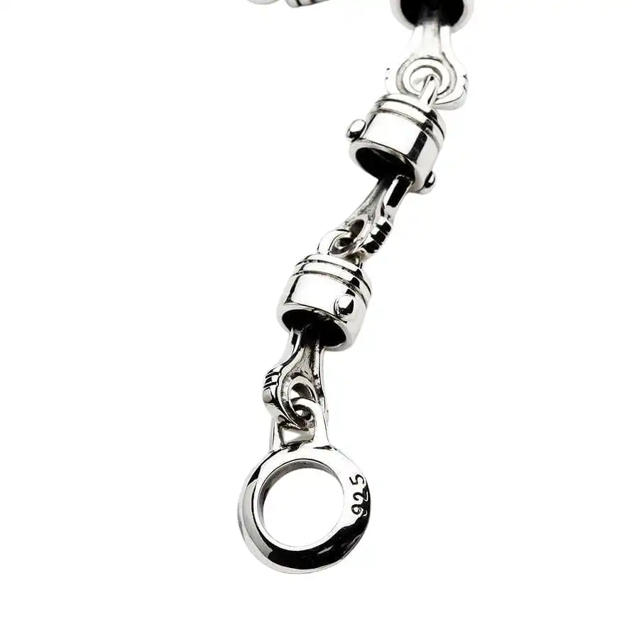 Bikerringshop Sterling Silver Motorcycle Piston Biker Bracelet 11 Bikerringshop Sterling Silver Motorcycle Piston Biker Bracelet - Image 9