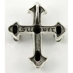 Bikerringshop Sterling Silver Multi Skull Gothic Cross Biker Men's Pendant -Outlet Rings Store multi skull gothic pendant 3