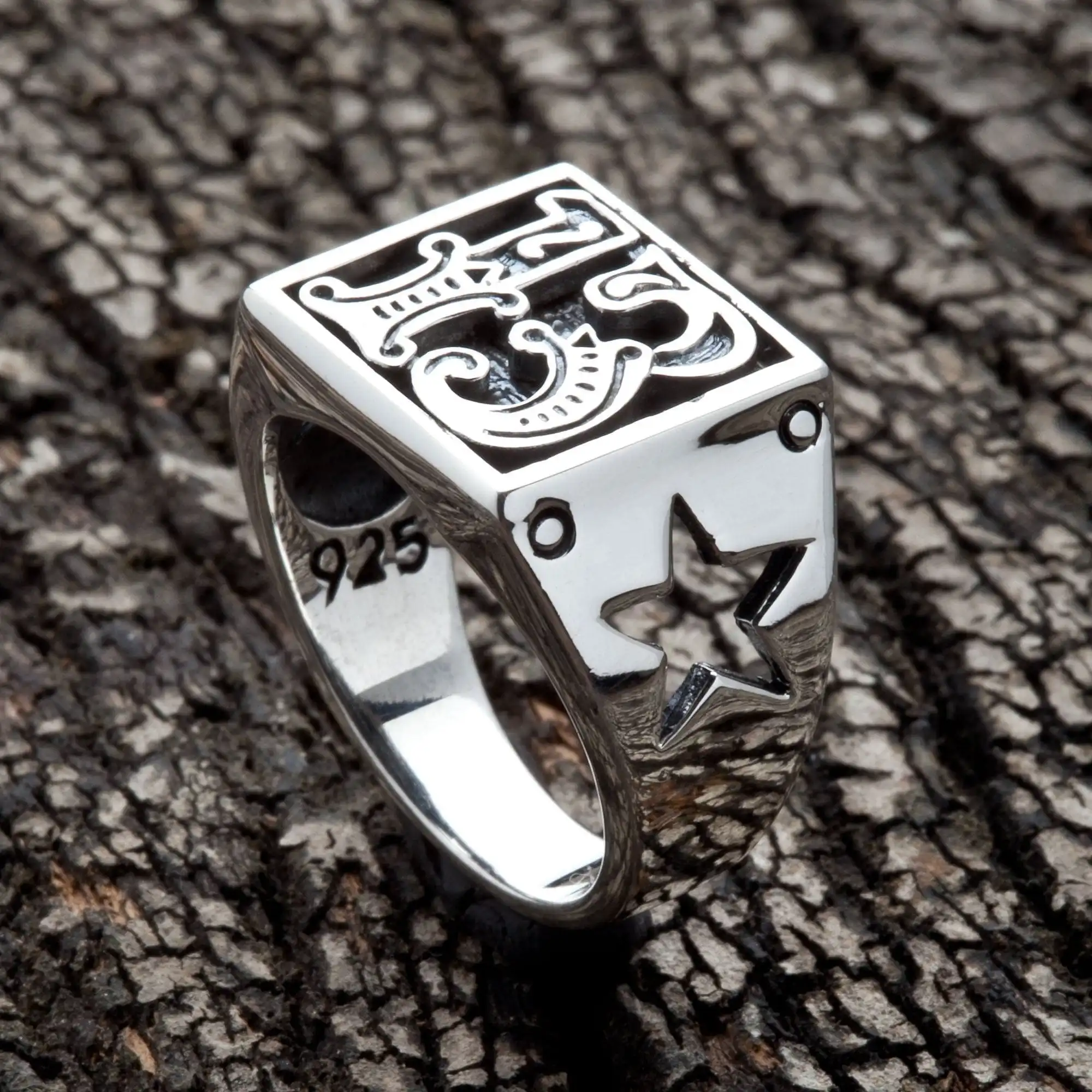 Bikerringshop Sterling Silver Number 13 Biker Ring 8 Bikerringshop Sterling Silver Number 13 Biker Ring - Image 6