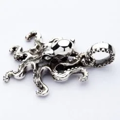Bikerringshop Silver Octopus Gothic Pendant Necklace 15 Bikerringshop Silver Octopus Gothic Pendant Necklace -Outlet Rings Store octopus pendant 3