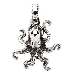 Bikerringshop Silver Octopus Gothic Pendant Necklace 20 Bikerringshop Silver Octopus Gothic Pendant Necklace -Outlet Rings Store octopus pendant 6