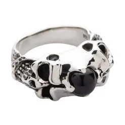 Bikerringshop Sterling Silver Onyx Skull Rings Biker Jewelry 17 Bikerringshop Sterling Silver Onyx Skull Rings Biker Jewelry -Outlet Rings Store onyx skull rings biker jewelry 7