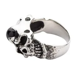 Bikerringshop Sterling Silver Onyx Skull Rings Biker Jewelry 18 Bikerringshop Sterling Silver Onyx Skull Rings Biker Jewelry -Outlet Rings Store onyx skull rings biker jewelry 8