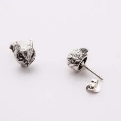 Bikerringshop Sterling Silver Owl Earrings -Outlet Rings Store owl gothic earrings 4