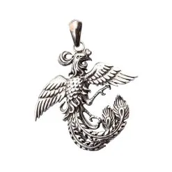 Bikerringshop Sterling Silver Phoenix Pendant
