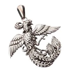 Bikerringshop Sterling Silver Phoenix Pendant 8 Bikerringshop Sterling Silver Phoenix Pendant -Outlet Rings Store phoenix pendant 3
