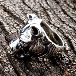 Bikerringshop Sterling Silver Pitbull Dog Biker Rings 16 Bikerringshop Sterling Silver Pitbull Dog Biker Rings -Outlet Rings Store pitbull biker ring 2