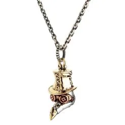 Bikerringshop Sterling Silver Steampunk Plague Doctor Bird Beak Mask Gothic Pendant Necklace -Outlet Rings Store plague doctor mask necklace 3