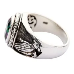 Bikerringshop Mystic Topaz Praying Hands Gothic Ring -Outlet Rings Store praying hands ring 14