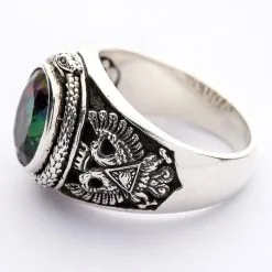 Bikerringshop Mystic Topaz Praying Hands Gothic Ring -Outlet Rings Store praying hands ring 18