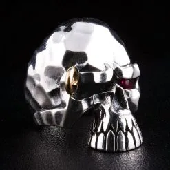 Bikerringshop Sterling Silver Punk Skull Biker Ring