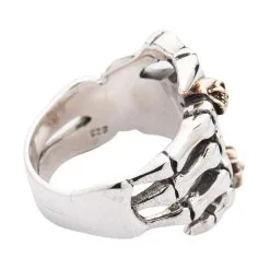 Bikerringshop Sterling Silver Skull Skeleton Hand Gothic Ring -Outlet Rings Store punk skull skeleton hand gothic ring 6